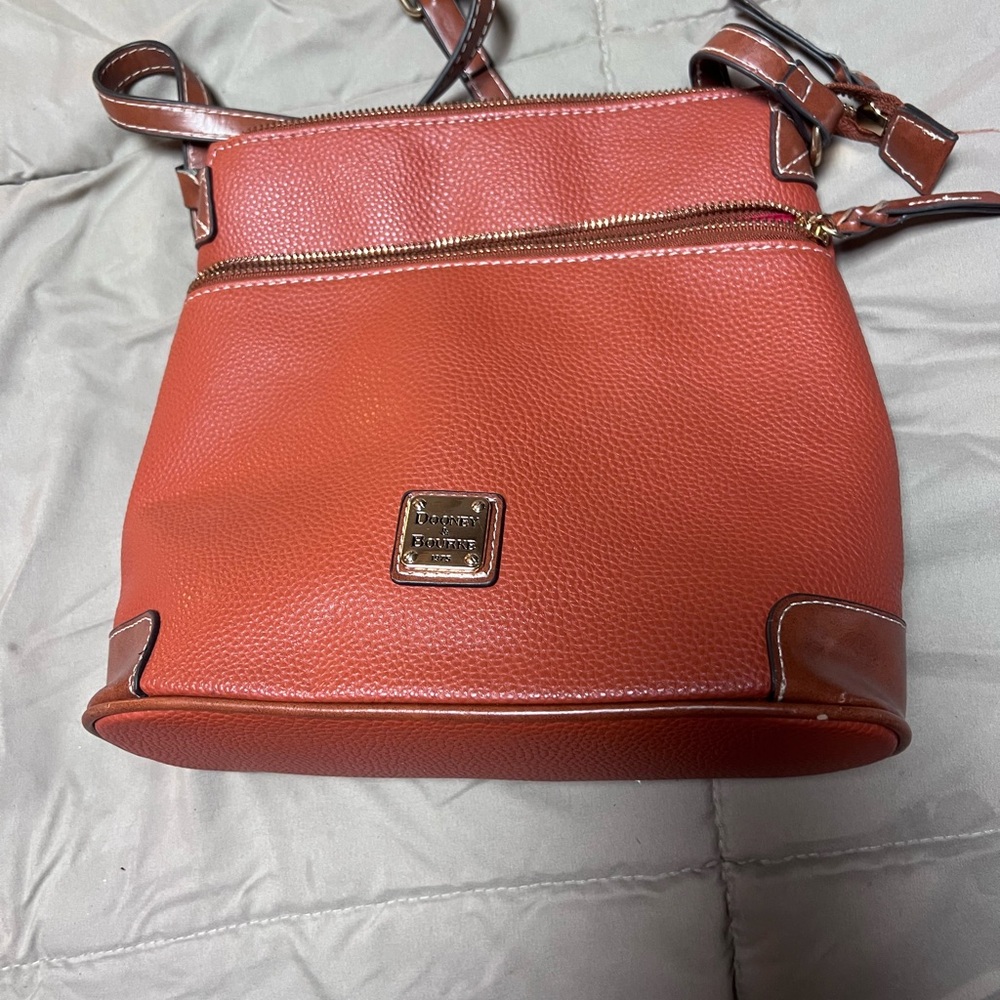 Dooney & Bourke Orange Leather Shoulder Bag